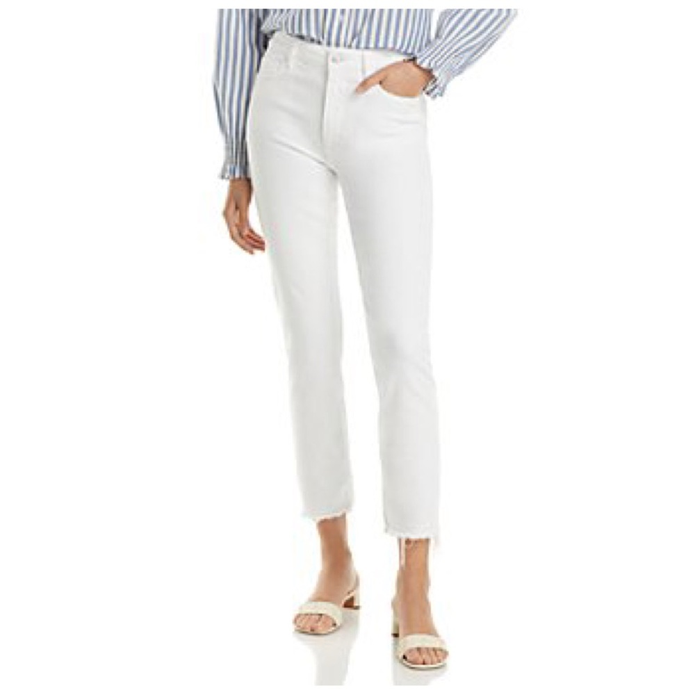 💐 Paige Verdugo raw hem ankle cropped denim skinny jeans 27”